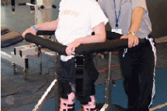 Woman using the Gait Harness System