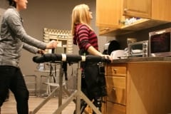 Gait Harness System user with therapist