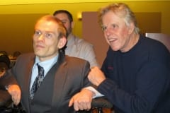 Gary Busey with Gait Harness System user