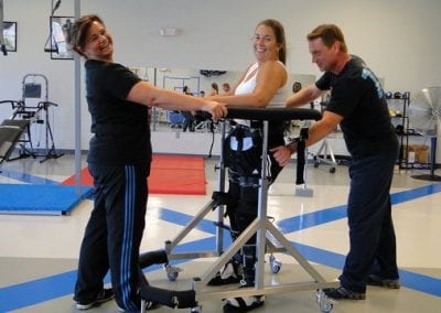 Gait Harness System used in clinic helping SCI walk again