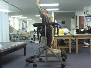 Physical Therapist demonstrating the Gait Harness System