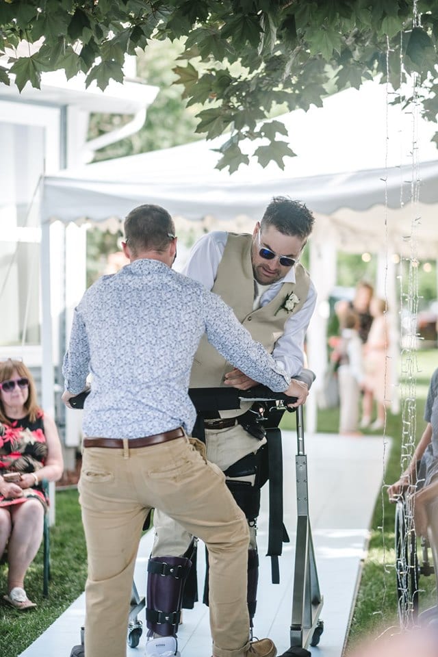 At a Wedding, Walking After Spinal Cord Injury with the Second Step Gait Harness System